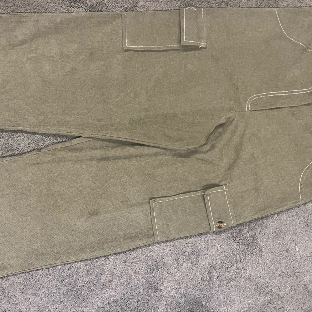 iZ BYER Girls Olive Corduroy Cargo Pants Girls 16 - Picture 5 of 11